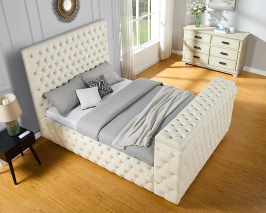 Future Beige KIng  Platform Bed