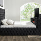 Future King Black Platform Bed