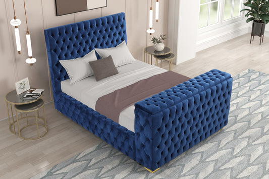 Future Blue King Platform Bed