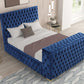 Future Blue Queen Platform Bed