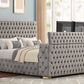 Future Gray King Platform Bed