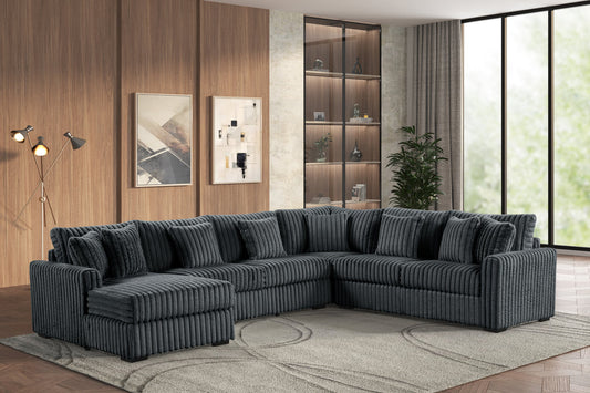 Solana Charcoal Sectional - Pay On Delivery $1,320.00