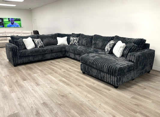 9900 Charcoal - 4PC Oversized Sectional - Pay On Delivery $1,630.00