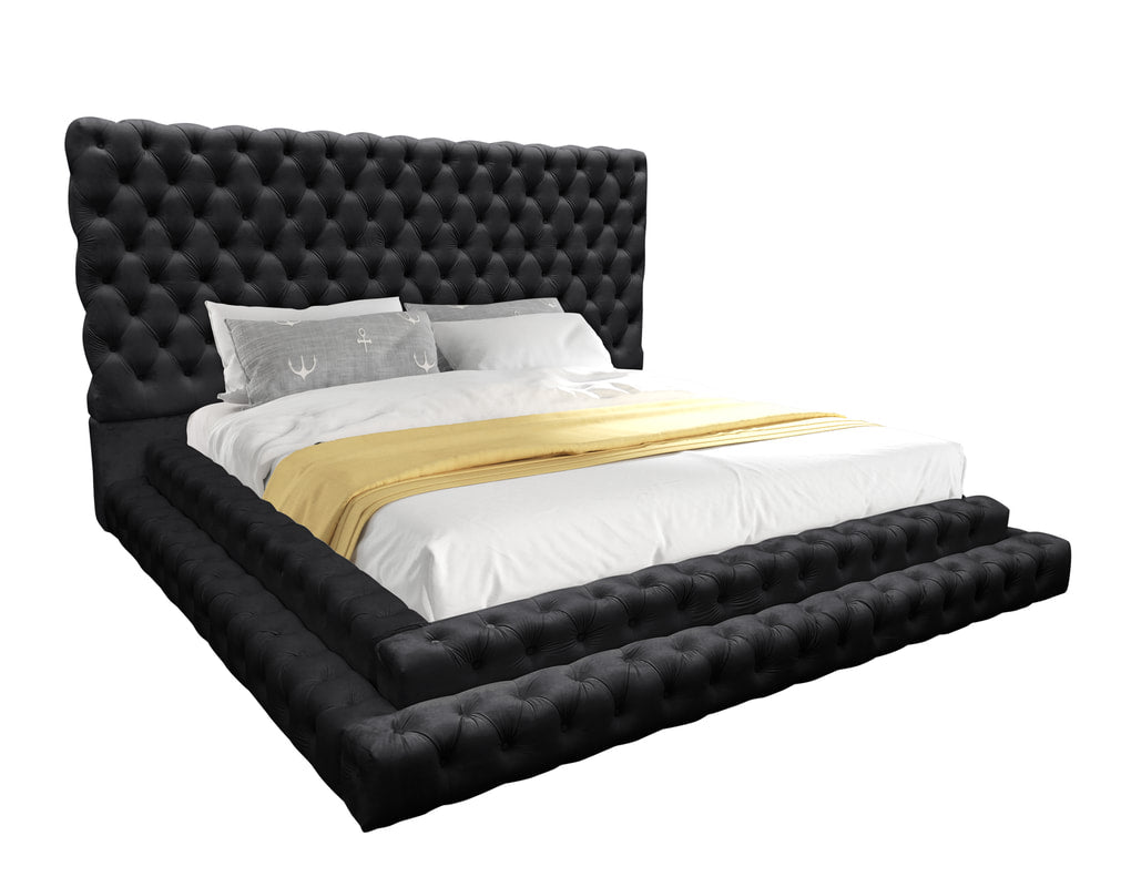 KIKI Black Platform Bed King - Pay On Delivery $630.00