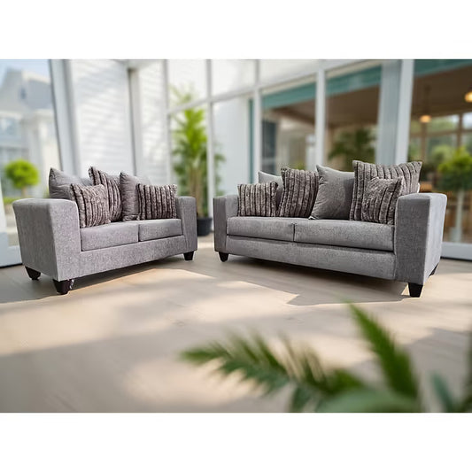 S325 Kora (Smoke) Sofa and Loveseat - Pay On Delivery $640.00