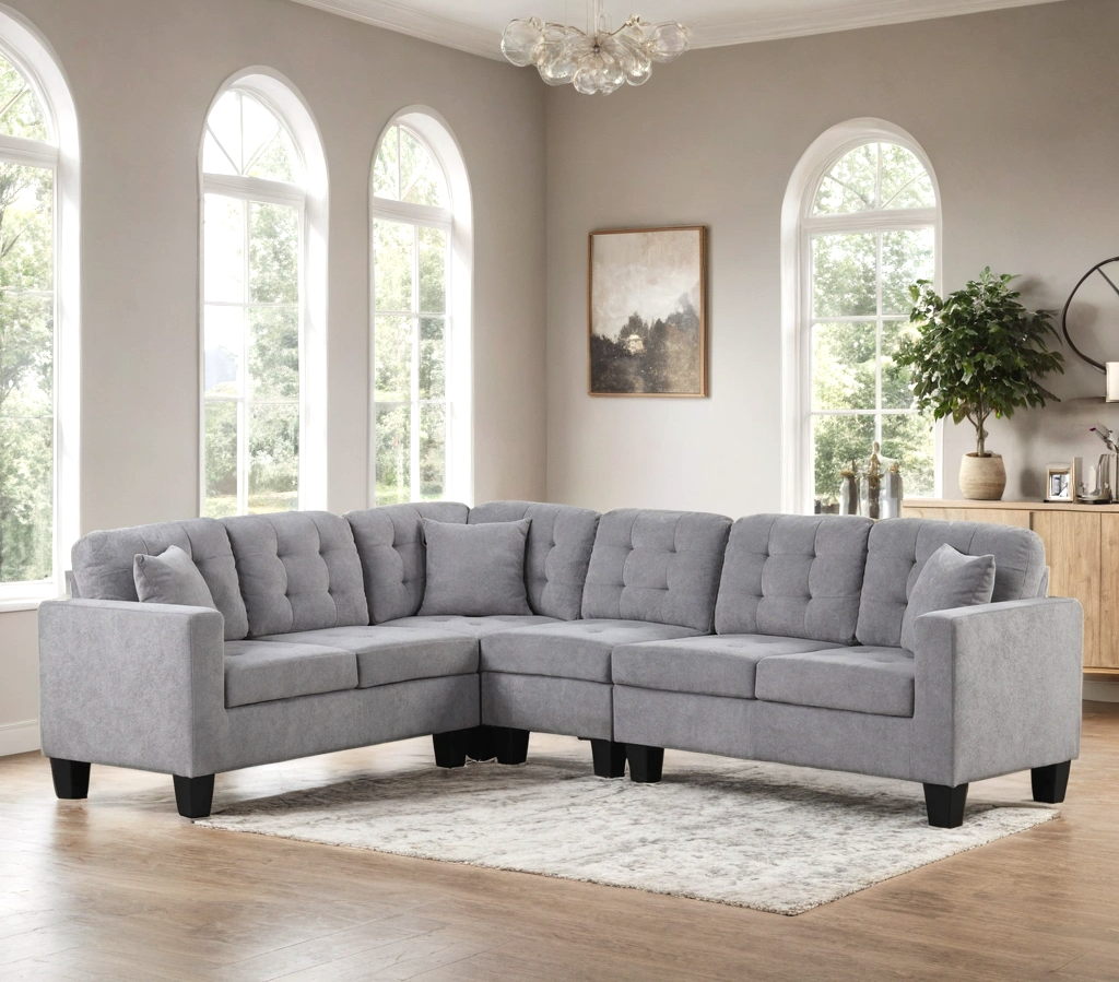 Logan2 Gray - Reversible Sectional - Pay On Delivery $670.00