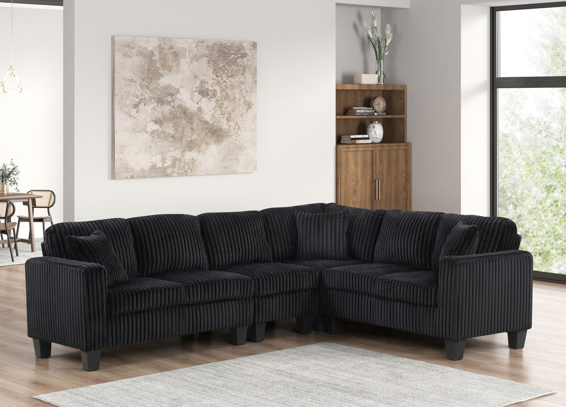 Logan2 Black Sectional Pay On Delivery $670.00