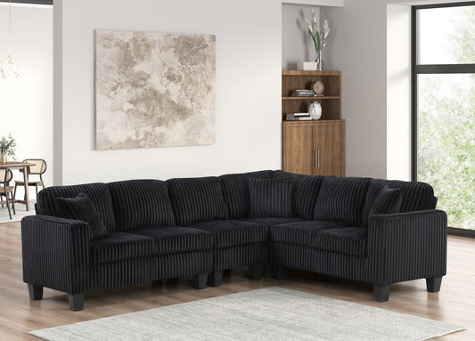 Logan2 Black Sectional Pay On Delivery $670.00