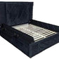 Lorenzo Black Platform Bed (w/ LED LIGHTS & BLUETOOTH SPEAKERS) King - Pay On Delivery $730.00 Without Finance