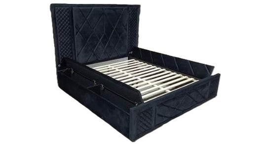 Lorenzo Black Platform Bed (w/ LED LIGHTS & BLUETOOTH SPEAKERS) Queen - Pay On Delivery $650.00