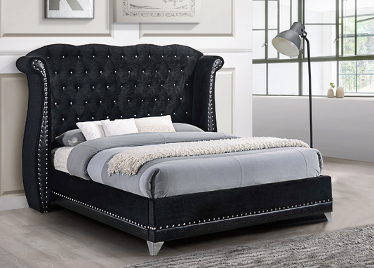 Luxor Black Platform Bed King