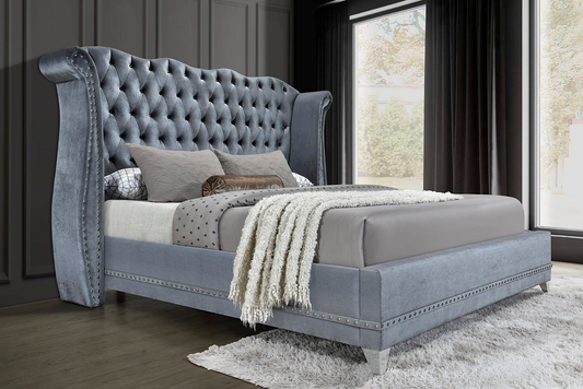 Luxor Grey King Platform Bed - Pay On Delivery $560.00