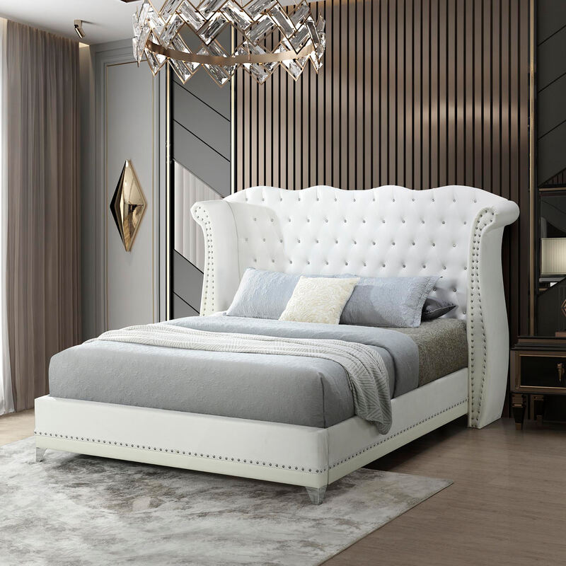 Luxor White Queen Platform Bed - Pay On Delivery $520.00