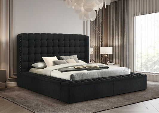 Madonna Black Platform Bed Queen - Pay On Delivery $690.00