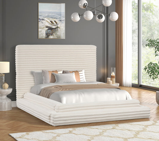 Mariah Beige Platform Bed Queen - Pay On Delivery $630.00