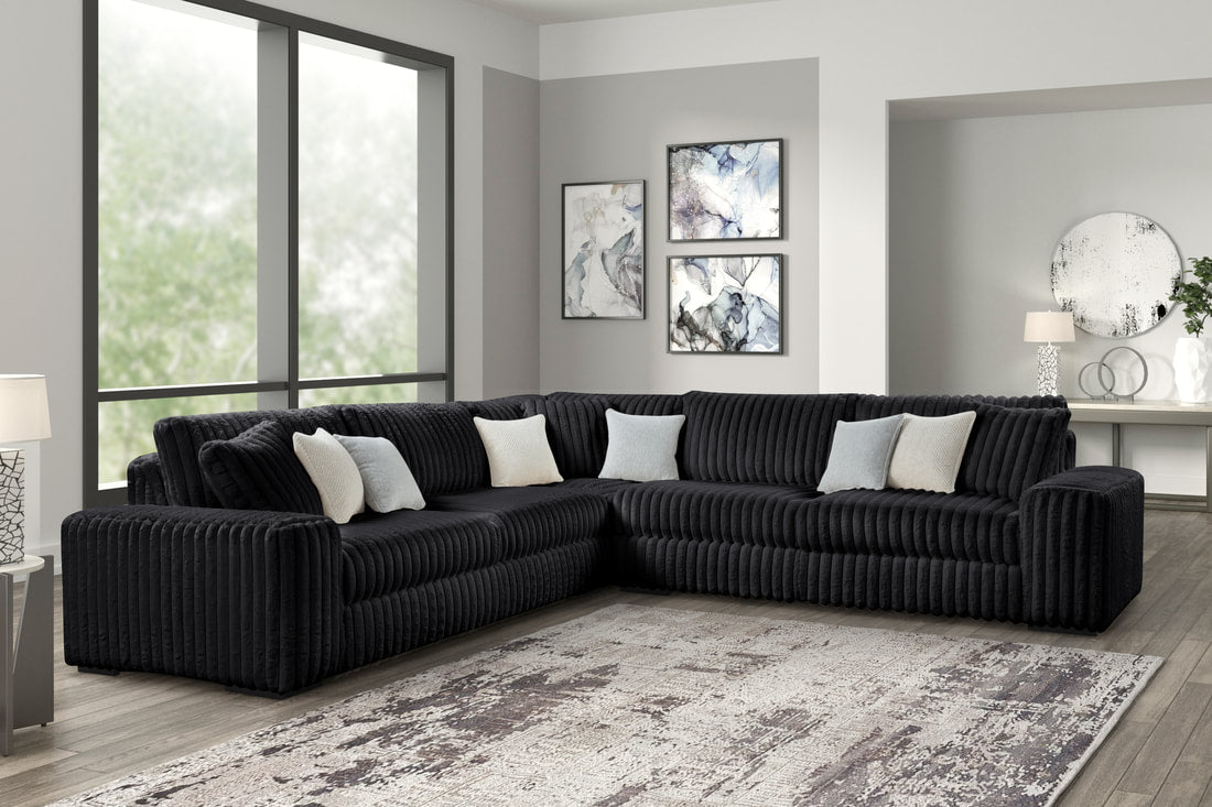 MARSHMALLOW Black OVERSIZED Sectional - Pay On Delivery $1,330.00