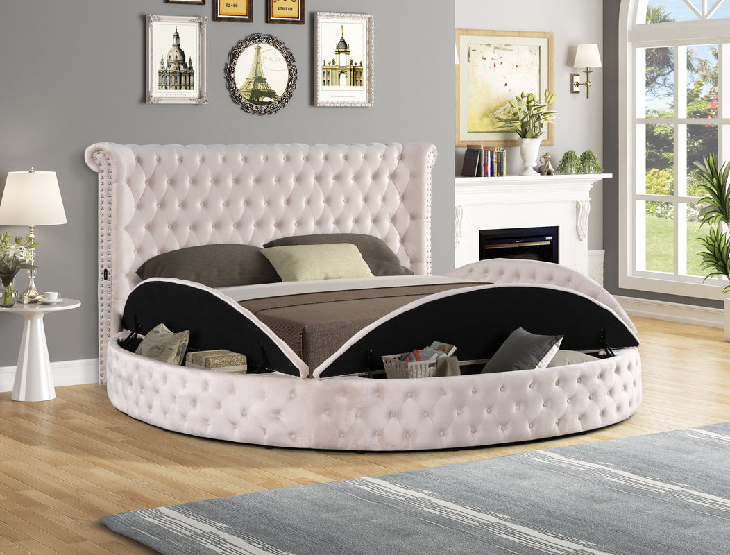 Penthouse2 Beige with USB Platform Bed King - Pay On Delivery $890.00