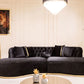 Ella Black Velvet Curved 130" Sectional - Pay On Delivery $1,290.00  ( 1 ) Sectional