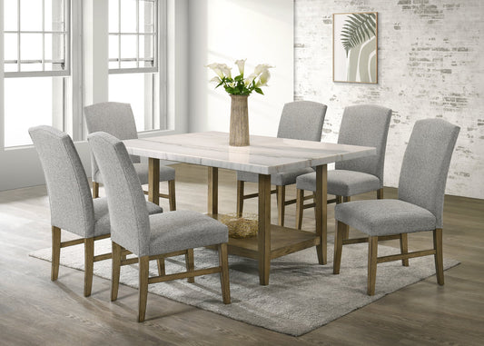 Lola10 - (GENUINE MARBLE) Table & 6-Chairs - Pay On Delivery 980.00