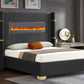 Romance Black Platform Bed King