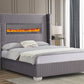 Romance Gray Platform Bed King