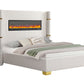 Romance White Platform Bed King