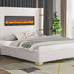 Romance White Platform Bed King