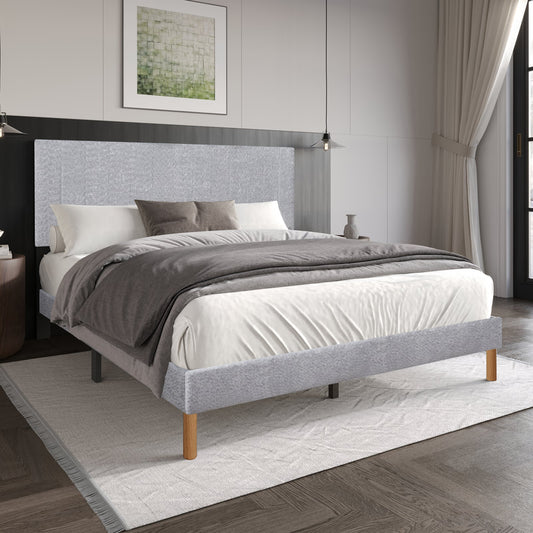 HH210 - Light Grey King Platform Bed Frame - Pay On Delivery $240.00