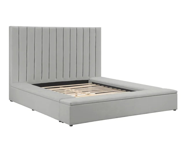 France - Grey Platform Bed King