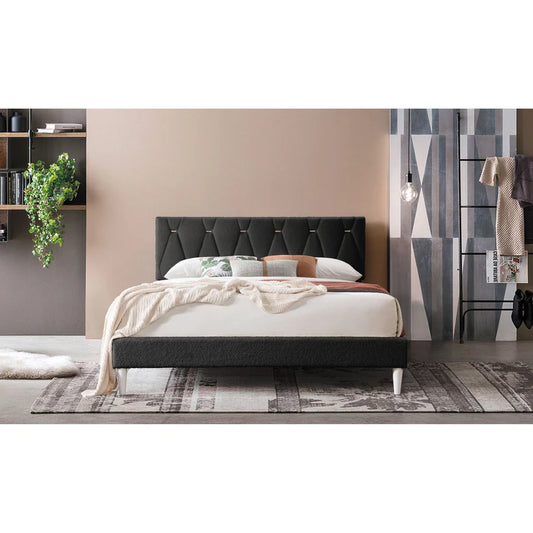 B8070 Kiran (Black) King Platform Bed Frame - Pay On Delivery $270.00