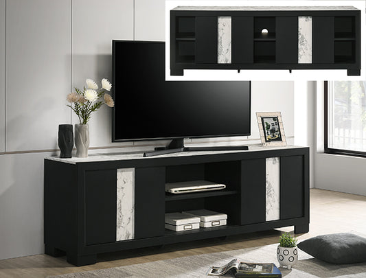 B6835-99 RANGLEY TV STAND - BLACK - Pay On Delivery $360.00