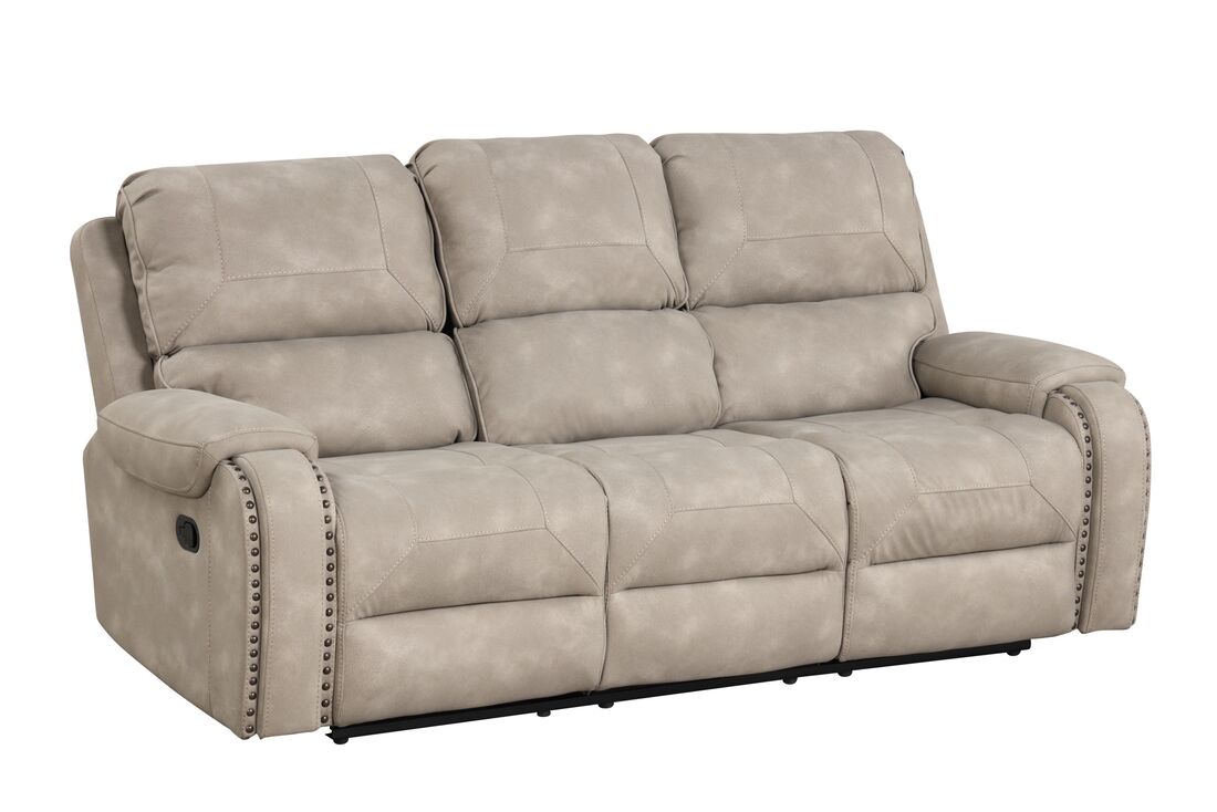 Titan1002-Stone OVERSIZED 3pc Reclining Set