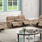 Titan1001-Latte OVERSIZED 3pc Reclining Se