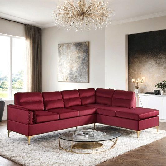Vogue Red Sectional - Pay On Delivery $630.00