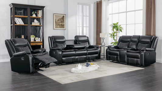 Weston Black - 3PC Reclining Living Room