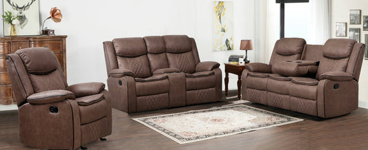 Weston Brown - 3PC Reclining Living Room Set