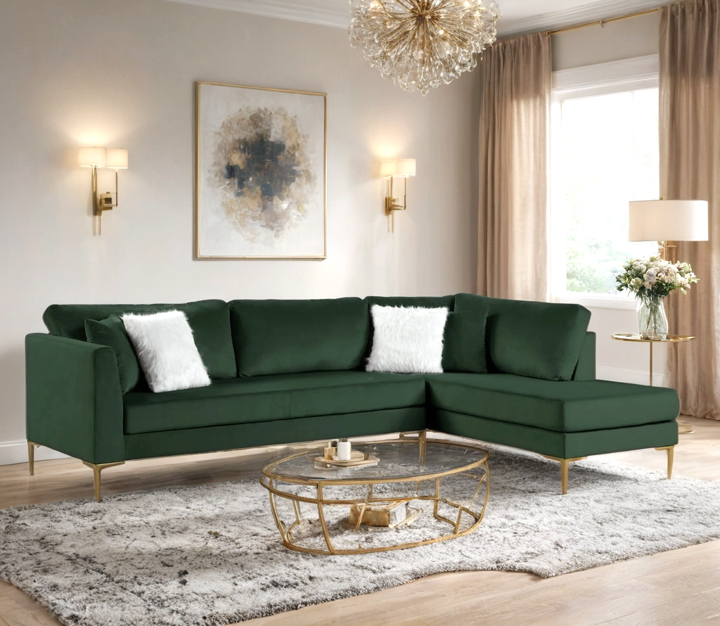 Catalina - Green Sectional - Pay On Delivery $620.00